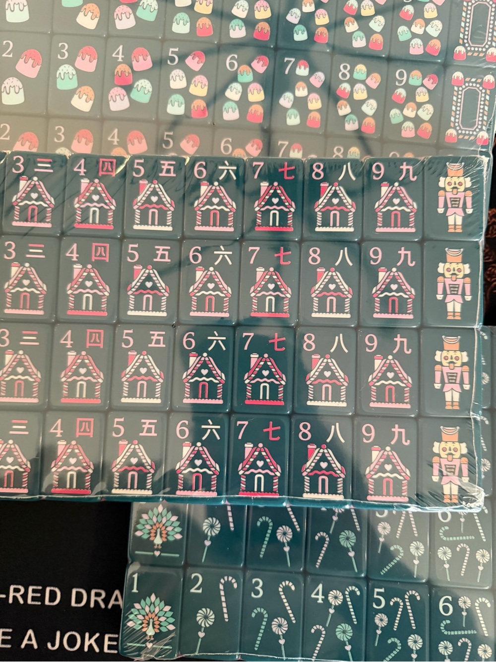 Dark Teal Nutcracker Christmas Holiday Themed American Mahjong Tiles - NEW - Picture 7 of 15